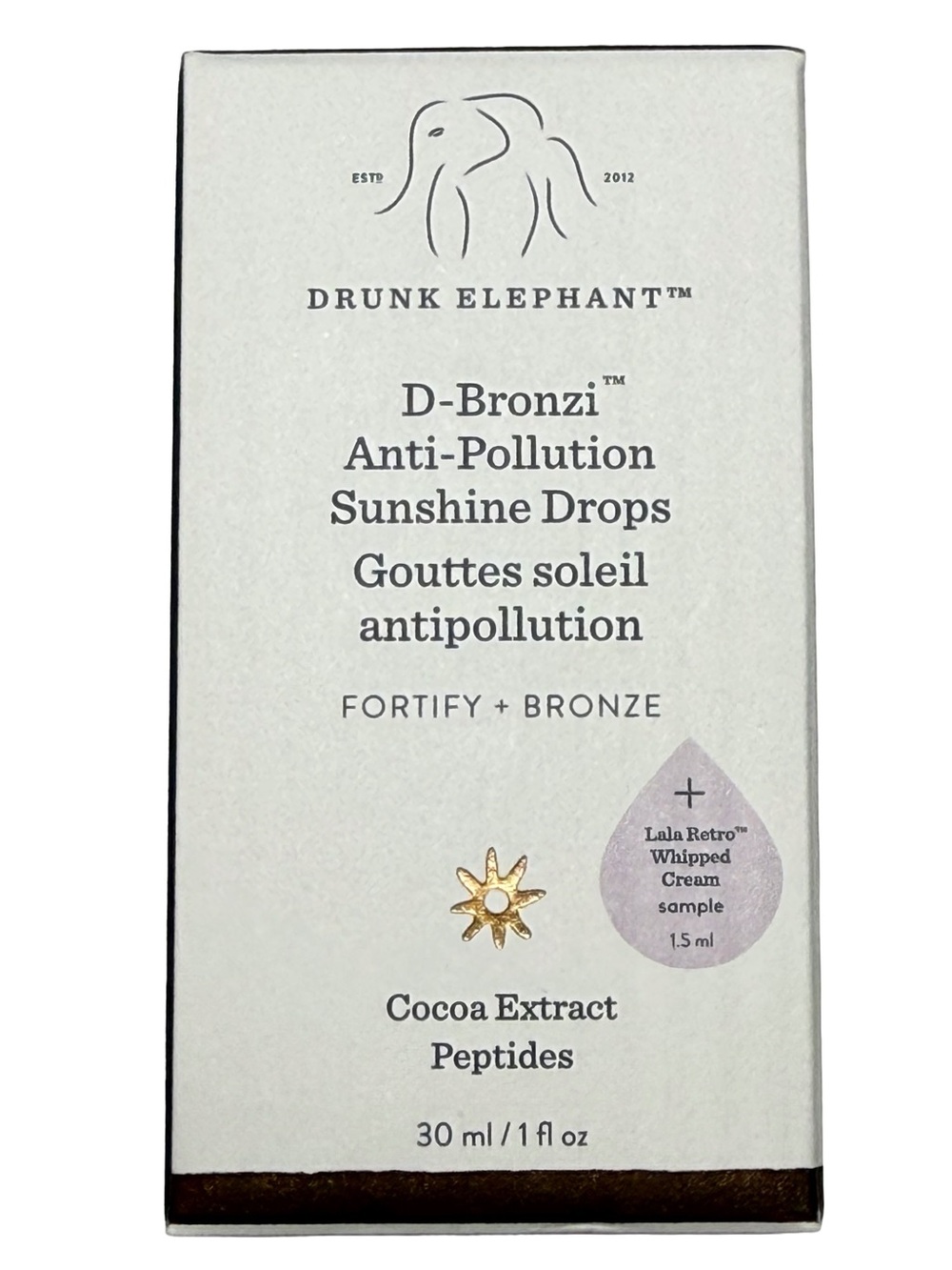 Drunk Elephant D-Bronzi Anti-Pollution
Bronzing Drops Peptides Full Size NIB